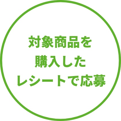 対象商品を購入したレシートで応募